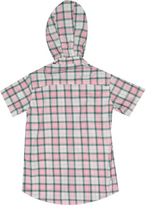 

US Polo Kids Boys Checkered Casual White, Green, Pink Shirt, Lt. pink