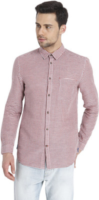

Jack & Jones Men's Checkered Casual Red Shirt, Orange