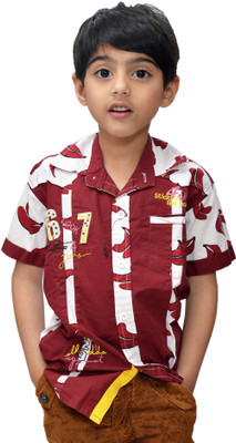 

Crux & Hunter Boy's Graphic Print Casual Multicolor Shirt