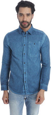

Jack & Jones Men's Solid Casual Blue Shirt, Mykonos blue
