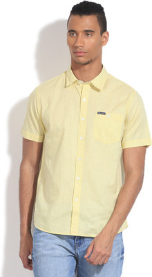 

Flying Machine Men' Solid Casual Yellow Shirt, Fmsh6666