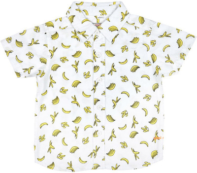 

Wow Mom Boys Printed Casual Yellow Shirt