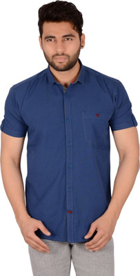 

Studio Nexx Men's Solid Casual Dark Blue Shirt