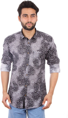 

Studio Nexx Men's Printed Casual Grey Shirt