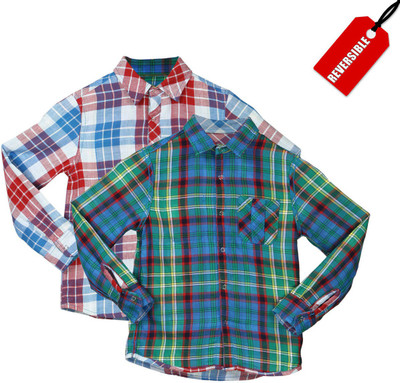 

Chalk by Pantaloons Boys Checkered Casual Blue Shirt