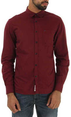 

Indian Terrain Men' Solid Casual Maroon Shirt, Burgandy