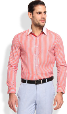 

Brooklyn Blues Men's Striped Casual Multicolor Shirt, Orange