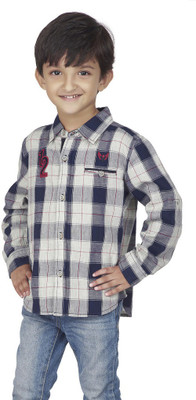 

SuperYoung Boys Checkered Casual Dark Blue Shirt, Navy
