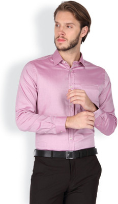

Blackberrys Men's Solid Formal Pink Shirt, Red
