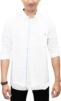 SOUTHBAY Men Solid Casual White Shirt