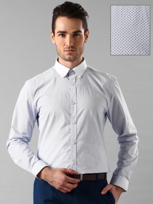 INVICTUS Men Printed Formal White Shirt