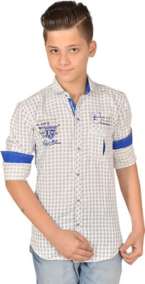 

Anry Boys Checkered Casual Brown Shirt