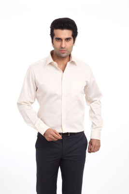 

Park Avenue Men's Solid Formal Yellow Shirt