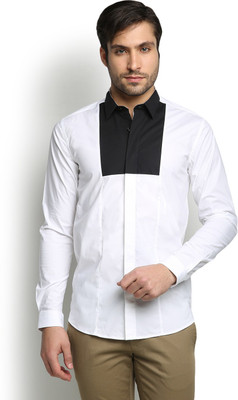 

Blackberrys Men's Solid Casual White Shirt, Multicolor