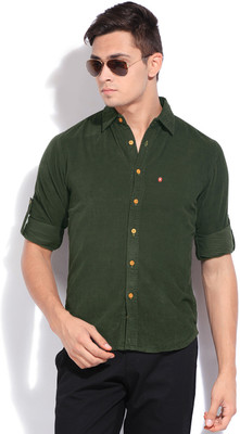 

Status Quo Men's Solid Casual Green Shirt, Olive