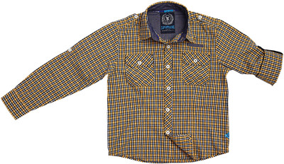 

SuperYoung Boys Checkered Casual Yellow Shirt