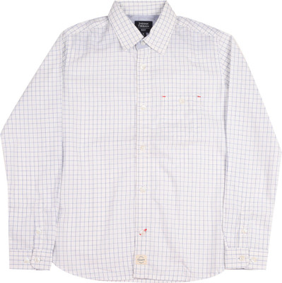

Indian Terrain Boys Checkered Casual White, Blue Shirt
