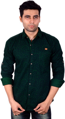 

Studio Nexx Men's Printed Casual Green Shirt