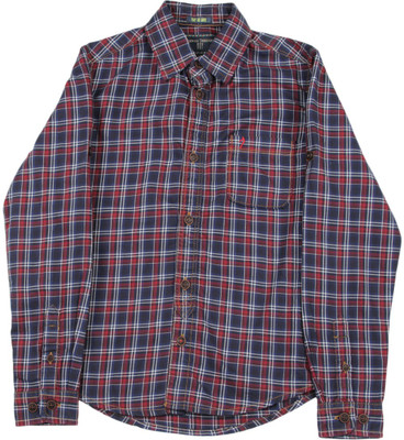

Indian Terrain Boys Casual Dark Blue, Maroon Shirt, Plum