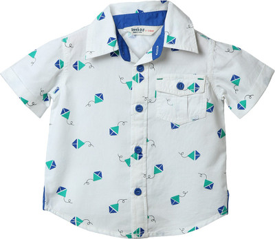 

Beebay Boys Printed Casual White Shirt