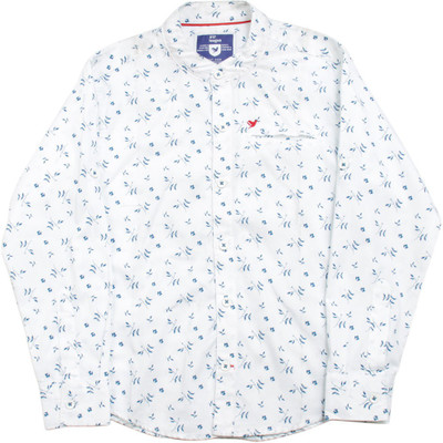 

612 League Boys Printed Casual White Shirt