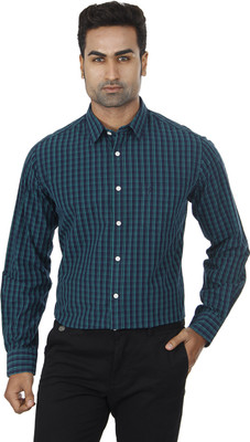 

Indian Terrain Men's Checkered Formal Green Shirt