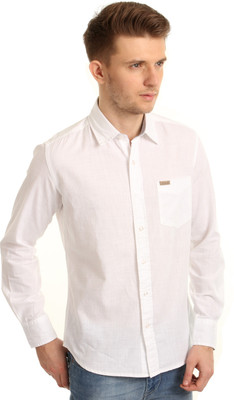 

Flying Machine Men's Solid Casual White Shirt