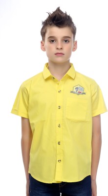 

MashUp Boys Self Design Casual Yellow Shirt