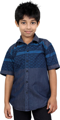 

Zeal Boys Solid Casual Dark Blue, Blue Shirt, Blue;dark blue