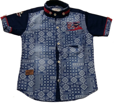 

Pogo Boys Printed Casual Blue Shirt