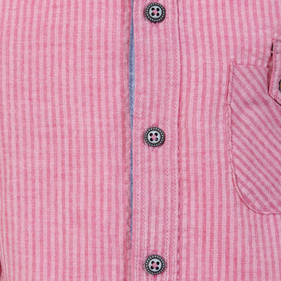 

Lilliput Boy's Striped Casual Pink Shirt