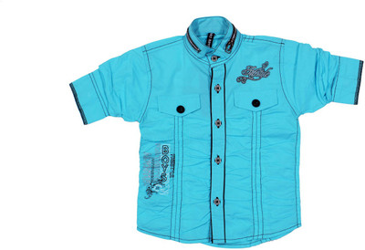 

Bad Boys Boys Solid Casual Blue Shirt