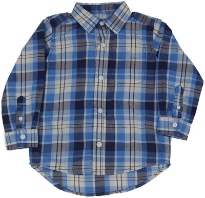 

The Children's Place Boys Checkered Casual Blue Shirt, 1049