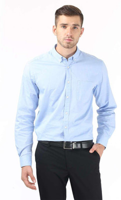 

Indian Terrain Men's Solid Casual Light Blue Shirt, Sky