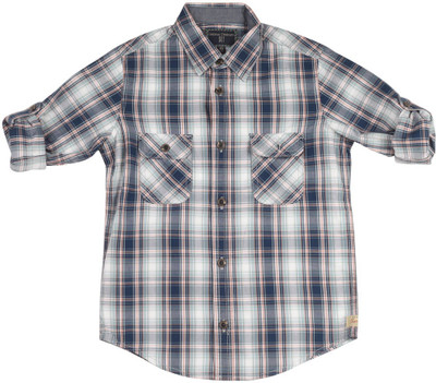 

Indian Terrain Boys Checkered Casual White, Blue Shirt, Grey