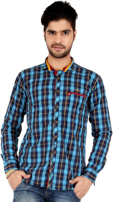 

Appollo Men's Checkered Casual Blue Shirt