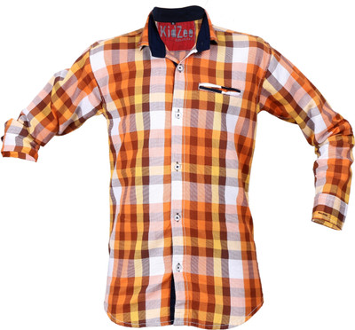 

Kidzee Men's Checkered Casual Multicolor Shirt