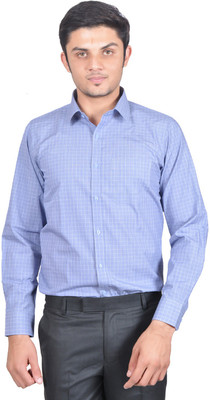 

Kriss Men' Checkered Formal Blue Shirt, Grey