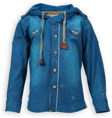 

Lilliput Boy's Printed Casual Blue Shirt
