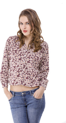 

FabTag - Being Fab Women's Solid Casual Purple, Pink Shirt, Pink;purple