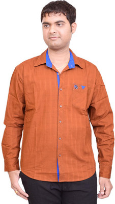 BRITISH TERMINAL Men Solid Casual Brown Shirt