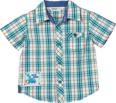 

Beebay Boys Checkered Casual Multicolor Shirt, Green check