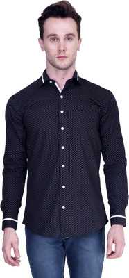 Protext Men Printed Formal Black Shirt Protext Men Printed Formal Black Shirt