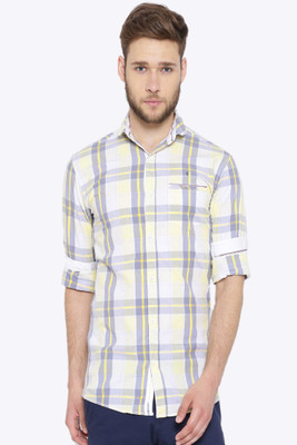 

Fifty Two Men's Checkered Casual Multicolor Shirt, Wht.yellow.