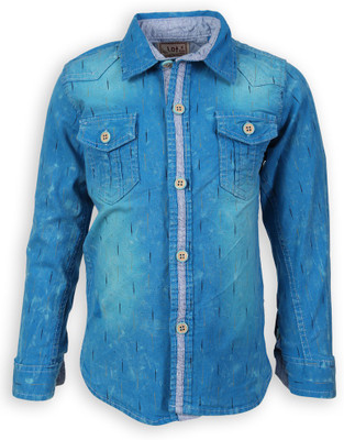 

Lilliput Boy's Printed Casual Multicolor Shirt, Blue