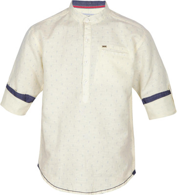 

Gini & Jony Boys Printed Casual Yellow Shirt, C302