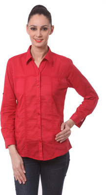 

FabTag - Being Fab Women' Solid Casual Red Shirt