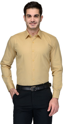 

FabTag - Being Fab Men's Solid Casual Brown Shirt, Cream