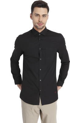 

Jack & Jones Men' Solid Casual Black Shirt