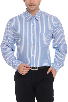 

ColorPlus Men's Solid Formal Blue Shirt